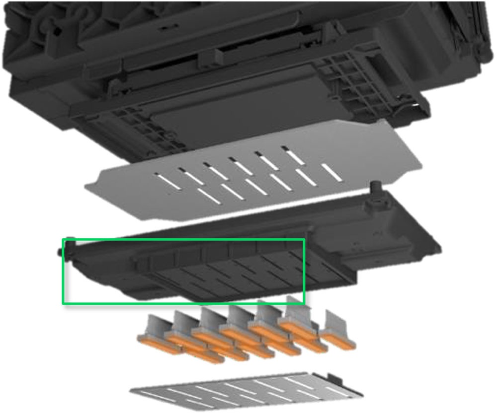 Schematische Darstellung des Temperatursensors am Druckkopf des Epson SC-S9100