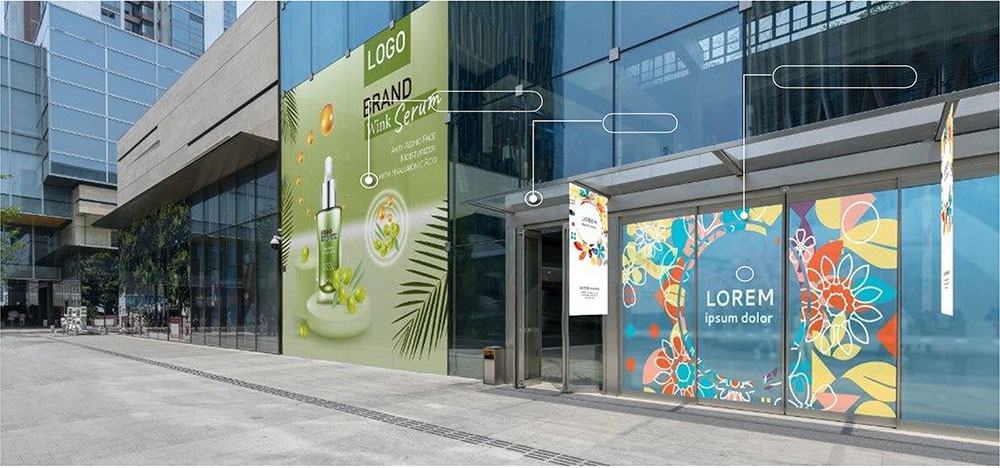 Beispiele für Werbegrafiken und Beschilderung aus dem Epson-Bildarchiv