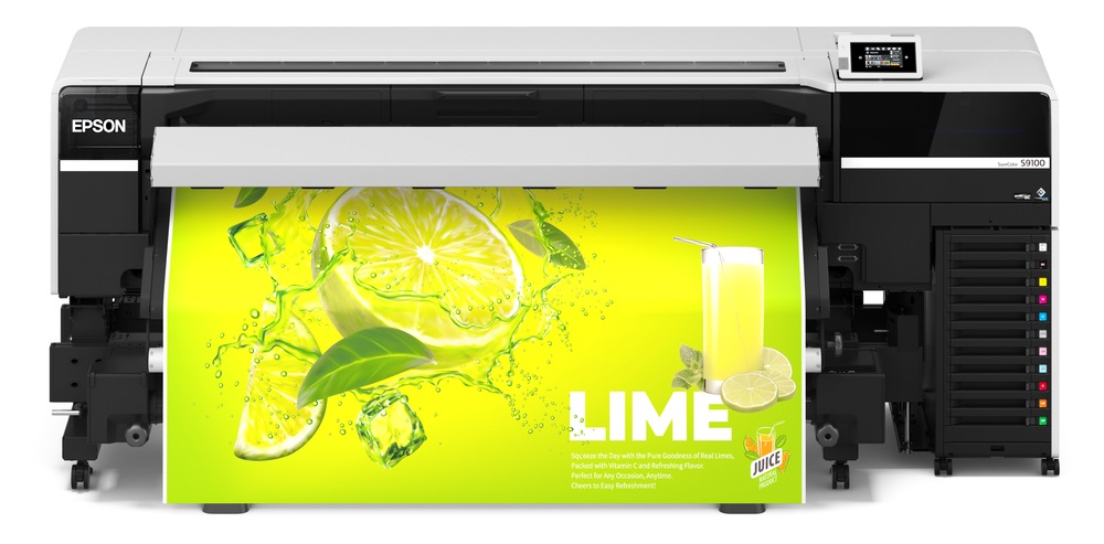 Epson SureColor SC-S9100 mit grünem Druckmotiv