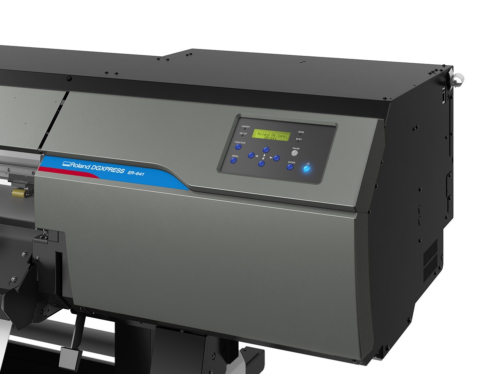 Bedienpanel des Roland DGXpress ER-641 Eco-Solvent-Druckers