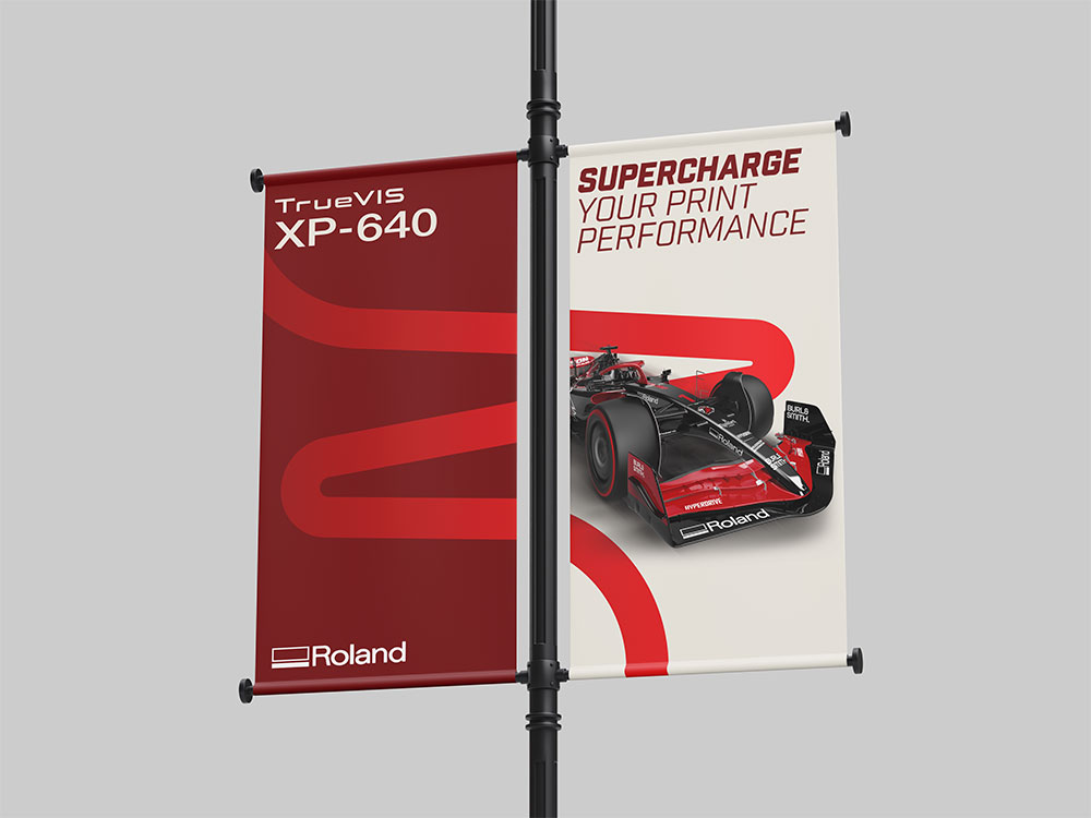 Banneranwendung für den Roland TrueVIS XP-640 Eco-Solvent-Großformatdrucker