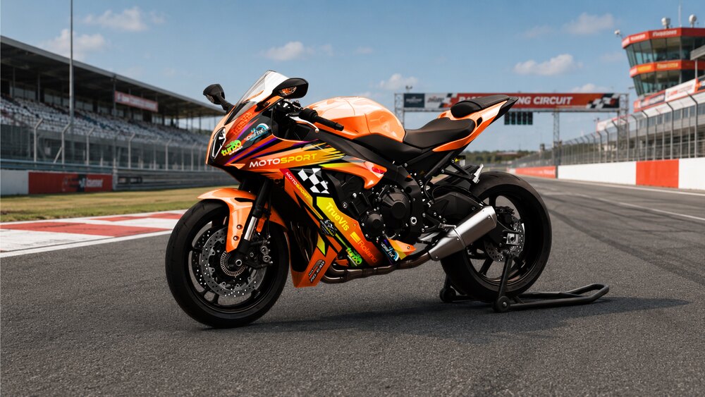 Fahrzeug- und Motorsportgrafik, produziert mit dem Roland TrueVIS AG-640
