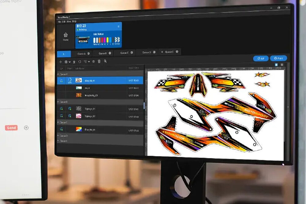 VersaWorks 7 RIP-Software für Druck und Konturschnitt mit dem Roland TrueVIS AG-640
