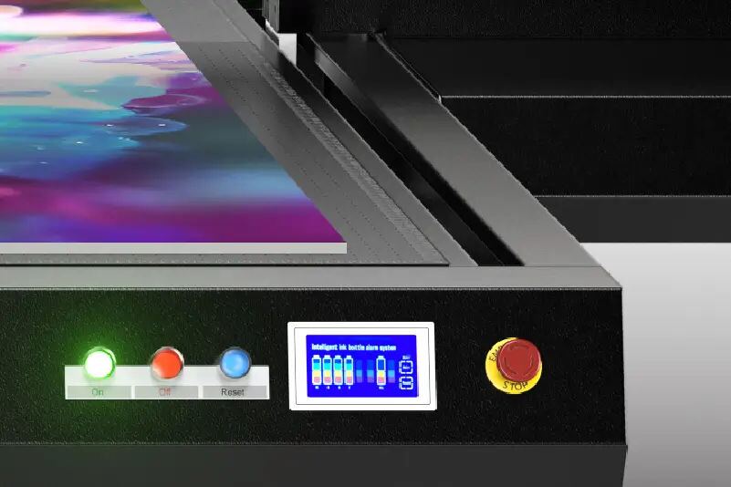 Vakuumtisch und LCD-Tintenstandsanzeige des Roland VersaOBJECT EU2-1000MF