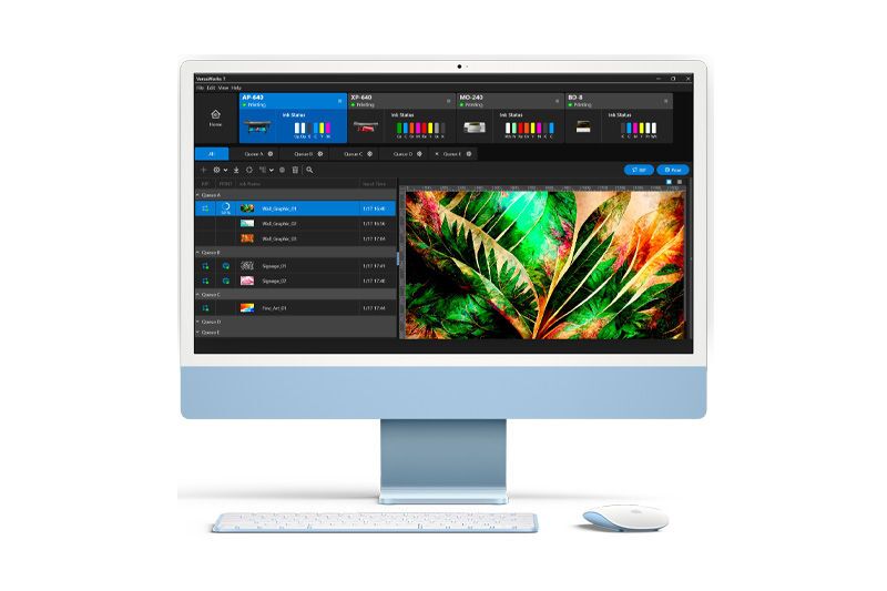 Computer mit VersaWorks 7 RIP-Software für die Roland VersaOBJECT LO-Serie